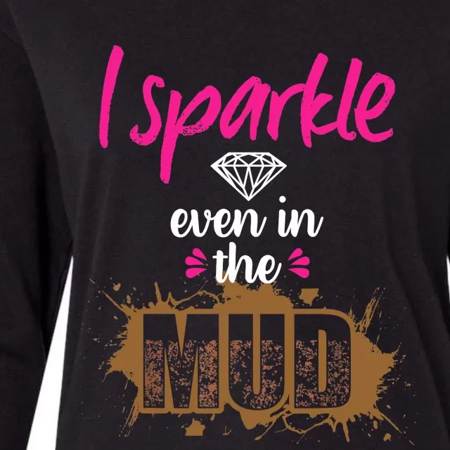 Mud Run Princess I Sparkle Even in Mud Team Girl ATV Gifts Womens Cotton Relaxed Long Sleeve T-Shirt