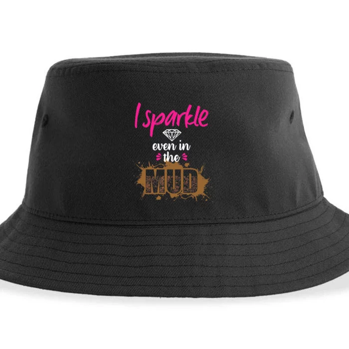 Mud Run Princess I Sparkle Even in Mud Team Girl ATV Gifts Sustainable Bucket Hat