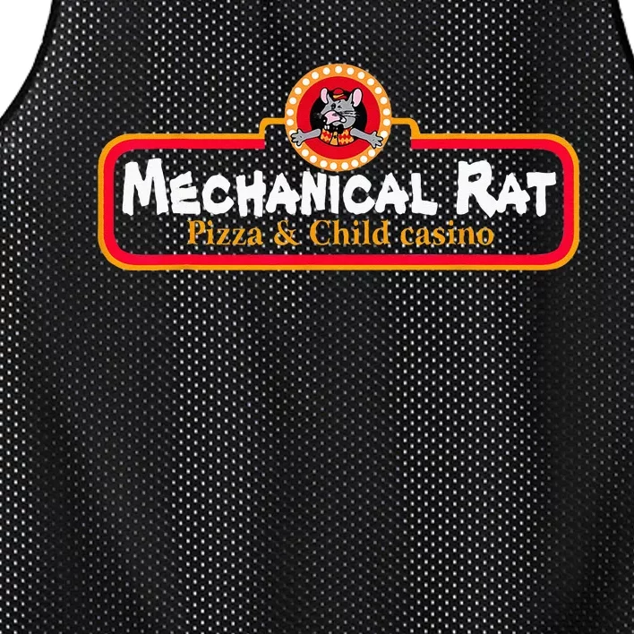 Mechanical Rat Pizza & Child Casino Mesh Reversible Basketball Jersey Tank