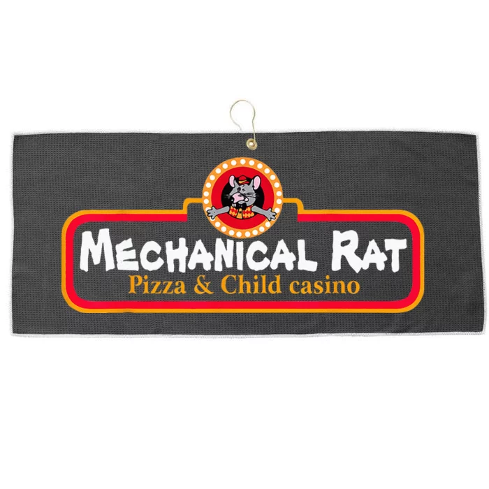 Mechanical Rat Pizza & Child Casino Large Microfiber Waffle Golf Towel