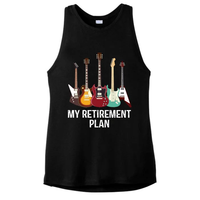 My Retirement Plan Guitar Gift Music Players Guitarist Ladies Tri-Blend Wicking Tank