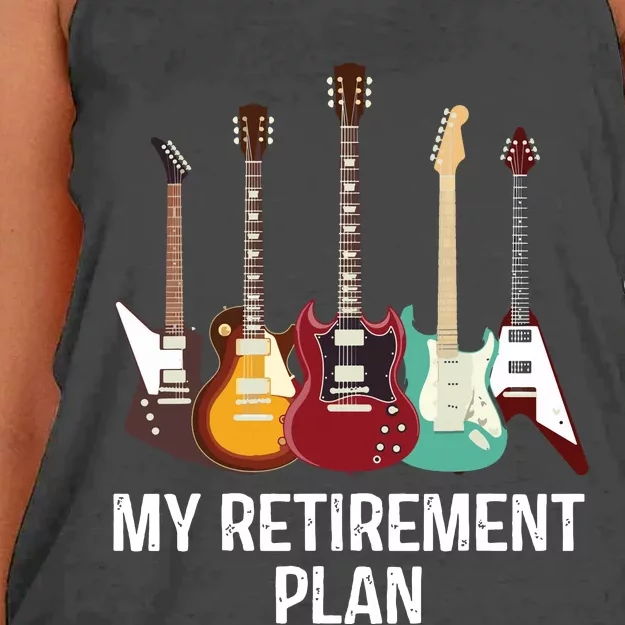 My Retirement Plan Guitar Gift Music Players Guitarist Women's Knotted Racerback Tank