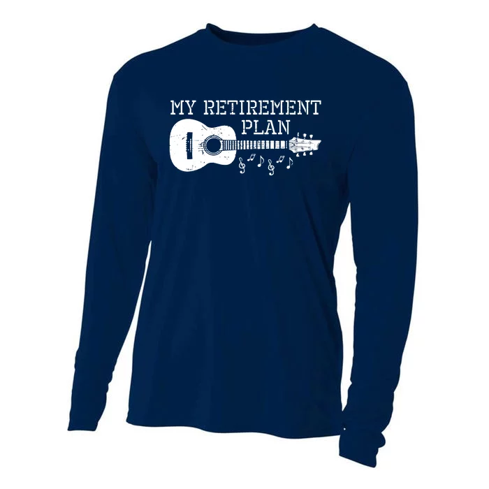 My Retirement Plan Guitar Music Notes Retiree Pension Gift Cooling Performance Long Sleeve Crew