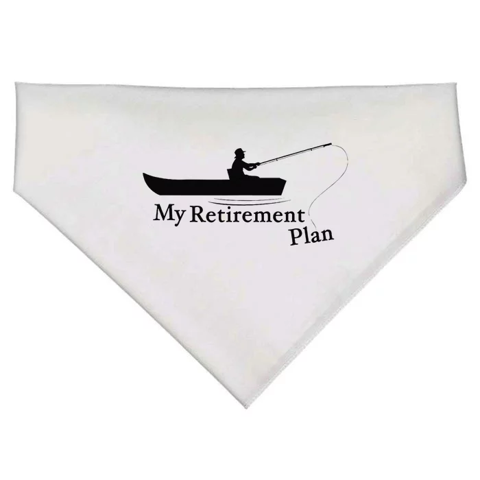 My Retirement Plan Funny Fishing USA-Made Doggie Bandana