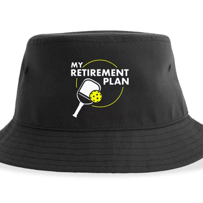 My Retirement Plan Funny Pickleball Slogan Gift Sustainable Bucket Hat