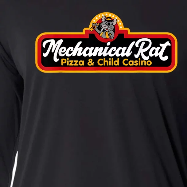 Mechanical Rat Pizza & Child Casino Funny Cooling Performance Long Sleeve Crew