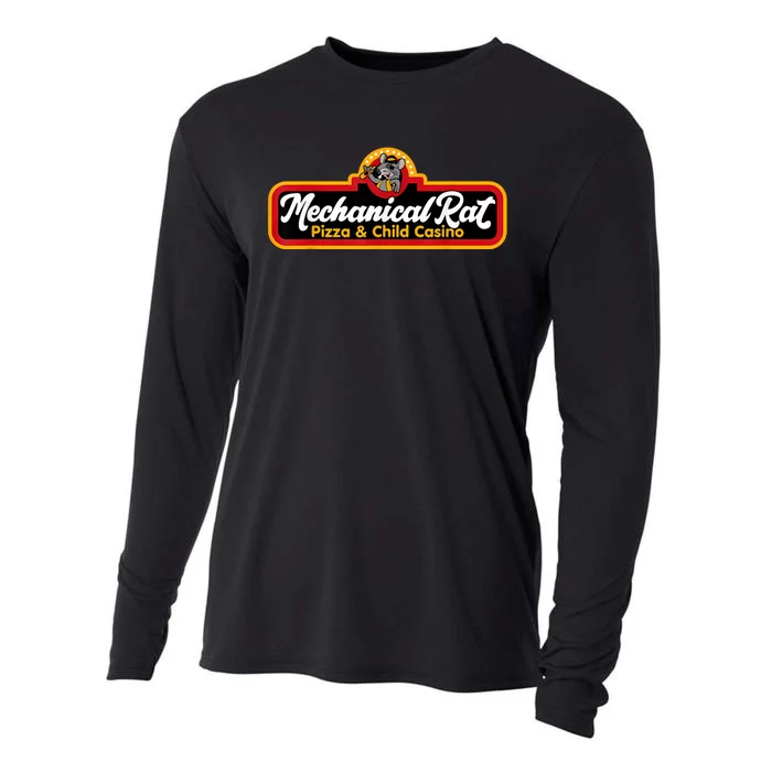 Mechanical Rat Pizza & Child Casino Funny Cooling Performance Long Sleeve Crew