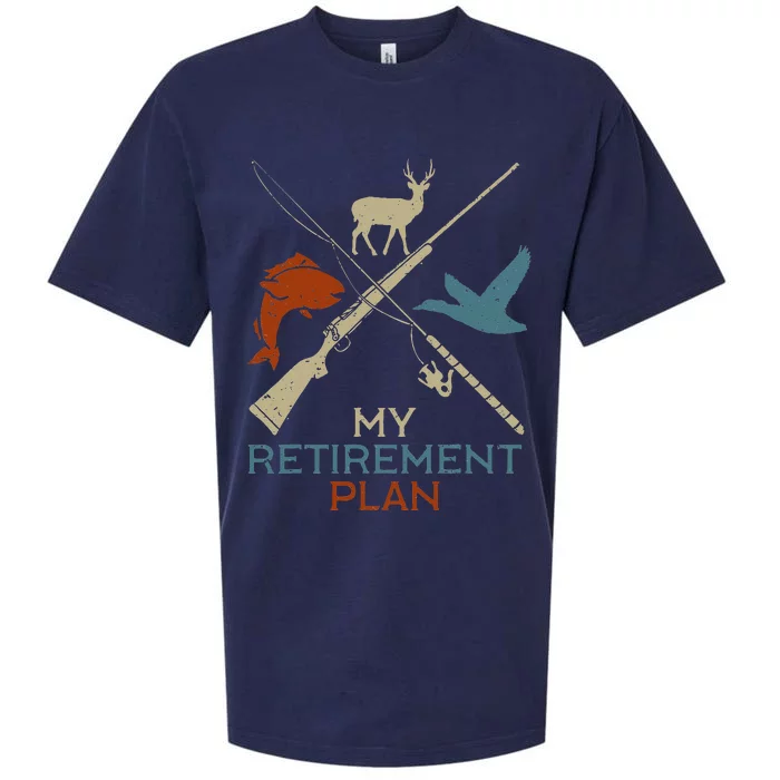 My Retirement Plan Hunting Fishing Hunter Grandfather Sueded Cloud Jersey T-Shirt