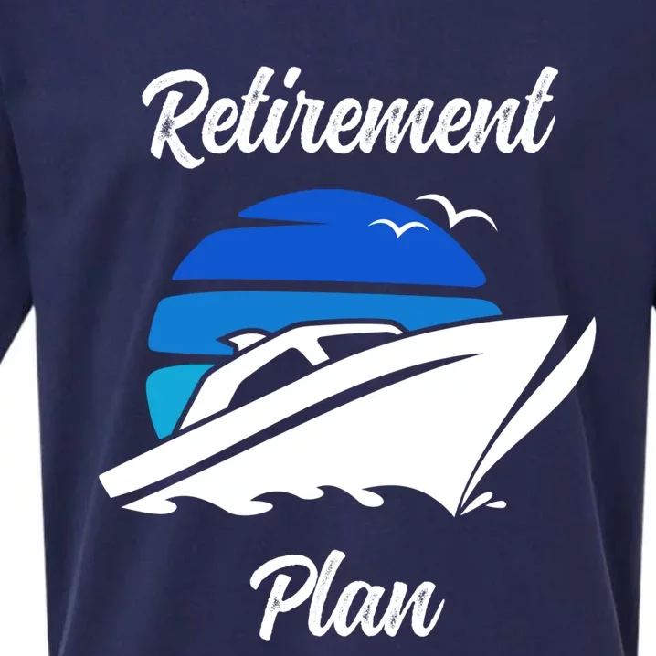 My Retiret Plan Novelty Boating Gift Sueded Cloud Jersey T-Shirt