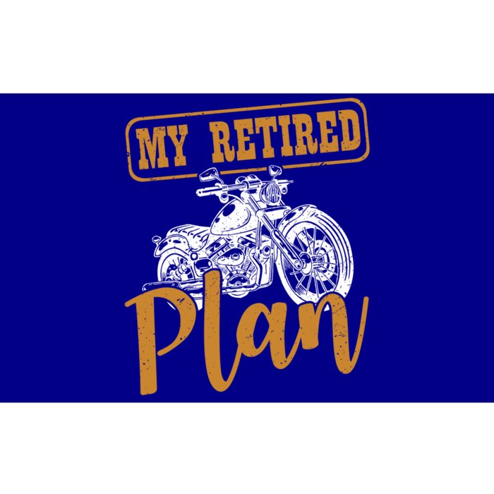 My Retiret Plan Grandpa Motorcycle Classic Retired Biker Gift Bumper Sticker