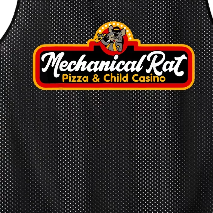 Mechanical Rat Pizza & Child Casino Mesh Reversible Basketball Jersey Tank