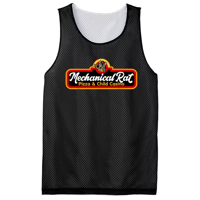 Mechanical Rat Pizza & Child Casino Mesh Reversible Basketball Jersey Tank