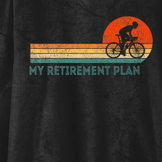 My Retirement Plan Bicycle Cycling Cyclist Retro Hooded Wearable Blanket