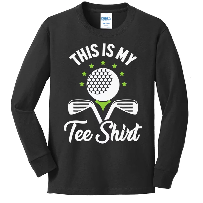 My Retirement Plan Golfer Golfing Golf Player Golf Course Kids Long Sleeve Shirt