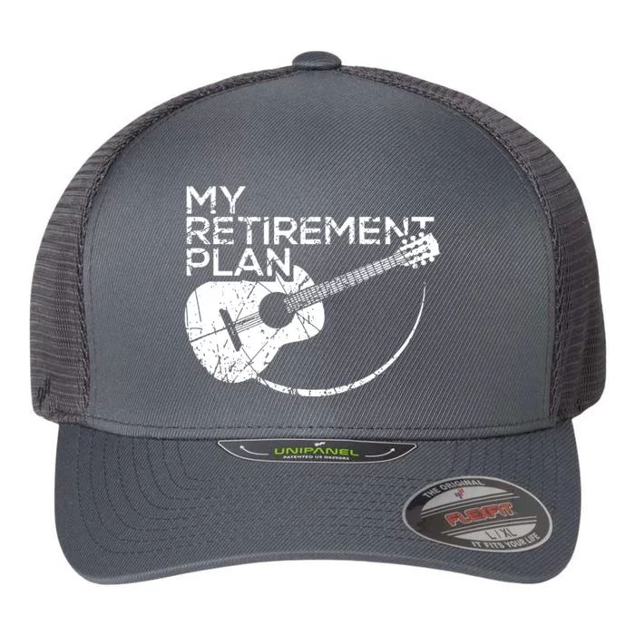 My Retirement Plan Guitar Flexfit Unipanel Trucker Cap