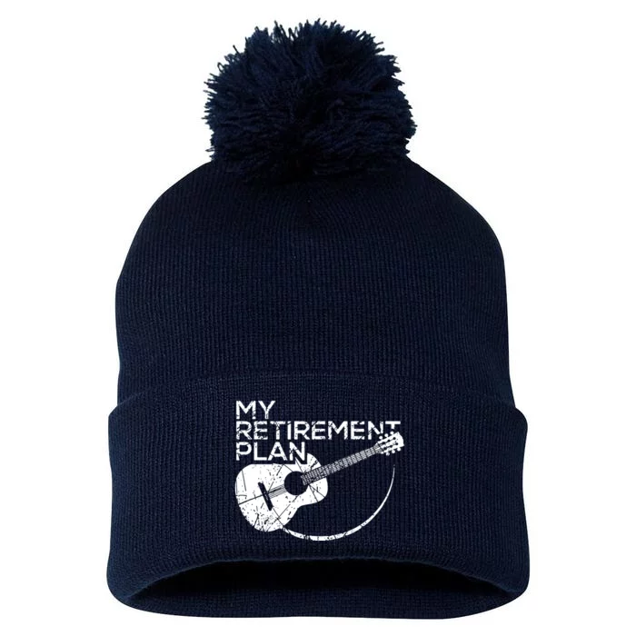 My Retirement Plan Guitar Pom Pom 12in Knit Beanie