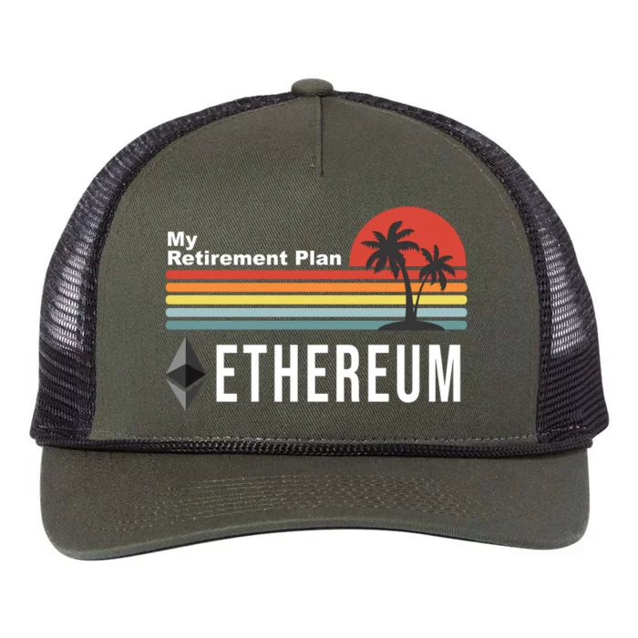 My Retirement Plan Ethereum Sunset Retro Rope Trucker Hat Cap