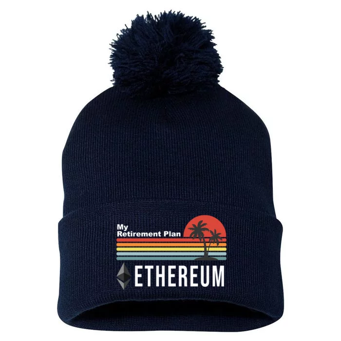 My Retirement Plan Ethereum Sunset Pom Pom 12in Knit Beanie