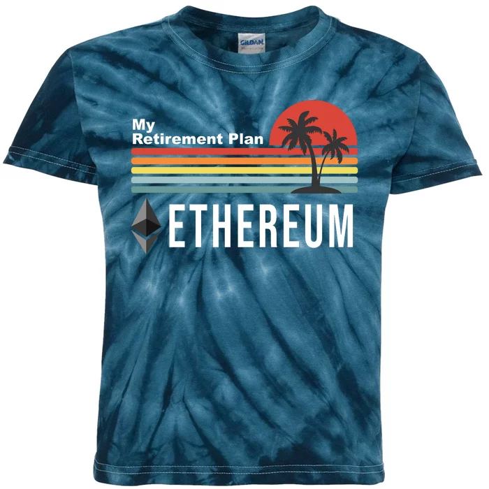 My Retirement Plan Ethereum Sunset Kids Tie-Dye T-Shirt