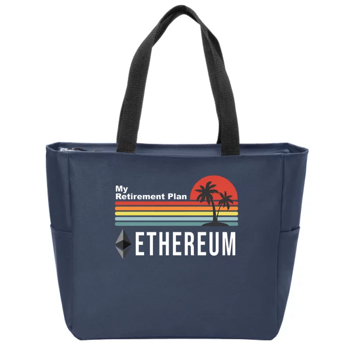 My Retirement Plan Ethereum Sunset Zip Tote Bag