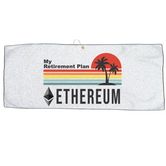 My Retirement Plan Ethereum Sunset Large Microfiber Waffle Golf Towel