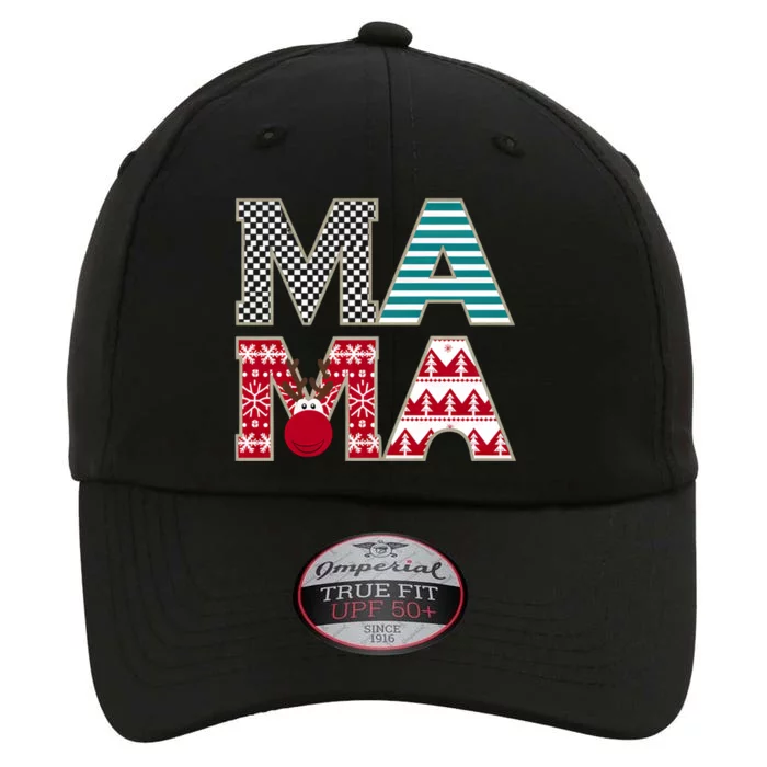 Mama Reindeer Plaid Christmas Holiday Design The Original Performance Cap