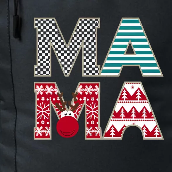 Mama Reindeer Plaid Christmas Holiday Design Daily Commute Backpack