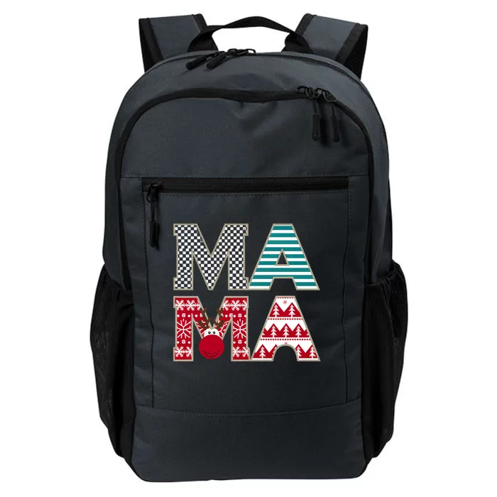 Mama Reindeer Plaid Christmas Holiday Design Daily Commute Backpack