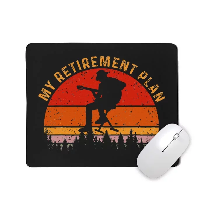 My Retirement Plan Funny Guitar Vintage Guitar Lovers Mousepad