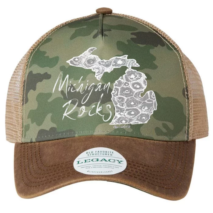 MICHIGAN ROCKS PETOSKEY STONE Legacy Tie Dye Trucker Hat