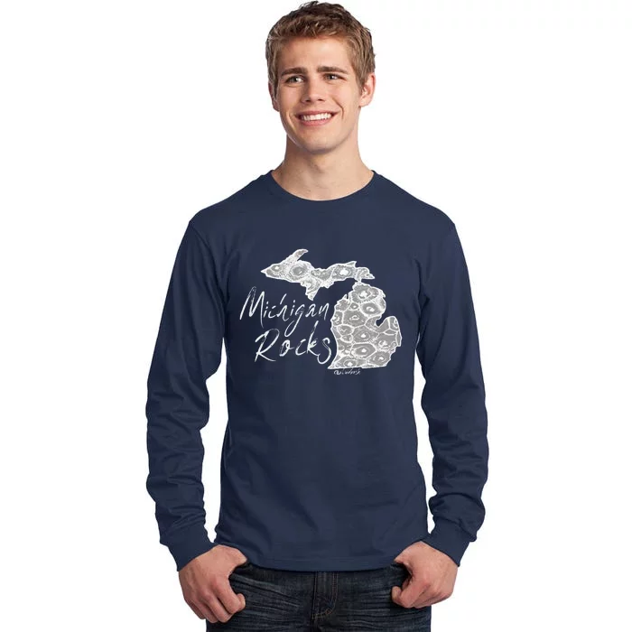 MICHIGAN ROCKS PETOSKEY STONE Tall Long Sleeve T-Shirt