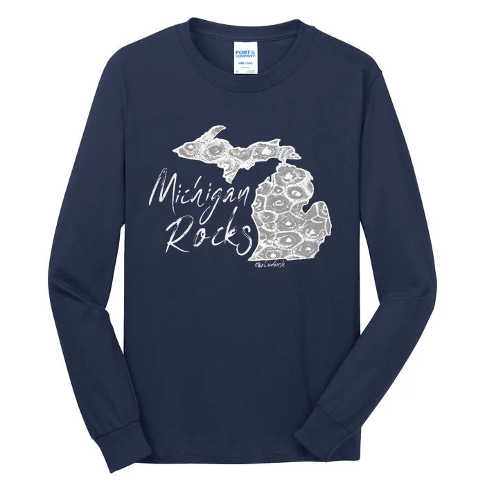 MICHIGAN ROCKS PETOSKEY STONE Tall Long Sleeve T-Shirt