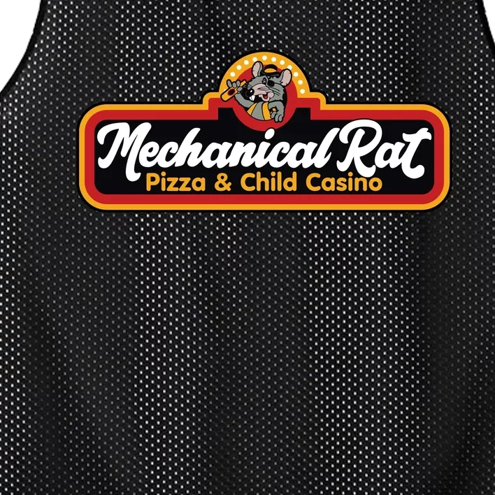 Mechanical Rat Pizza & Child Casino Mesh Reversible Basketball Jersey Tank