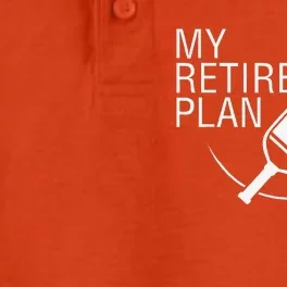 My Retirement Plan Funny Pickleball Dry Zone Grid Performance Polo