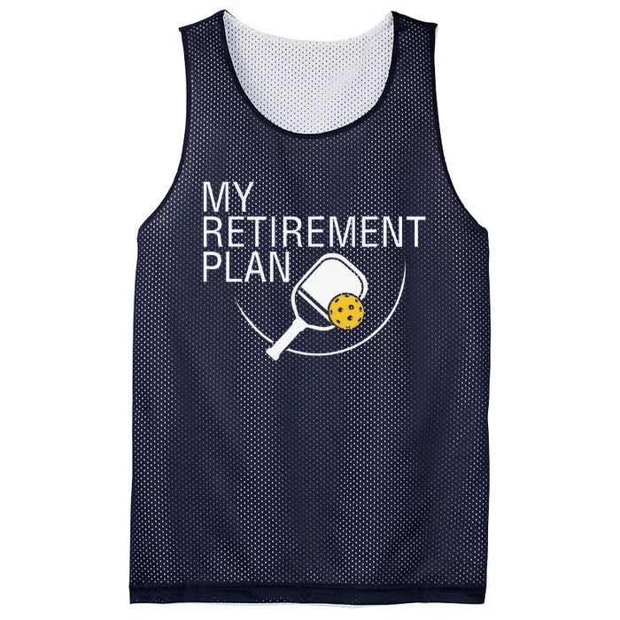 My Retirement Plan Funny Pickleball Mesh Reversible Basketball Jersey Tank