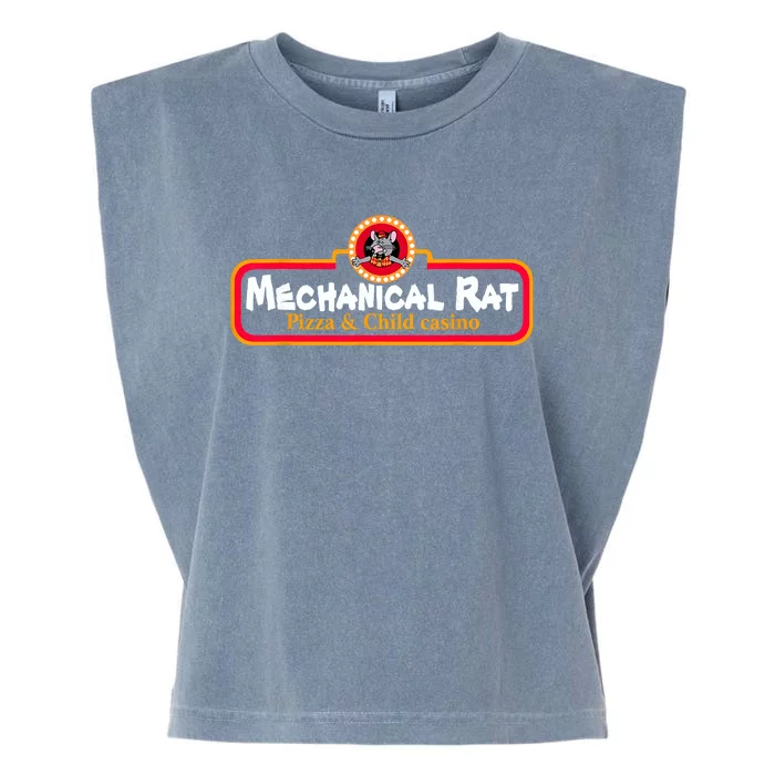 Mechanical Rat Pizza & Child Casino Garment-Dyed Women's Muscle Tee