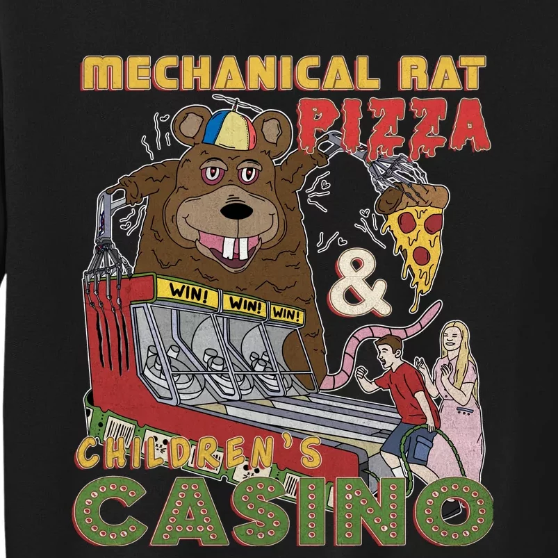 Mechanical Rat Pizza & Child Casino Tall Sweatshirt