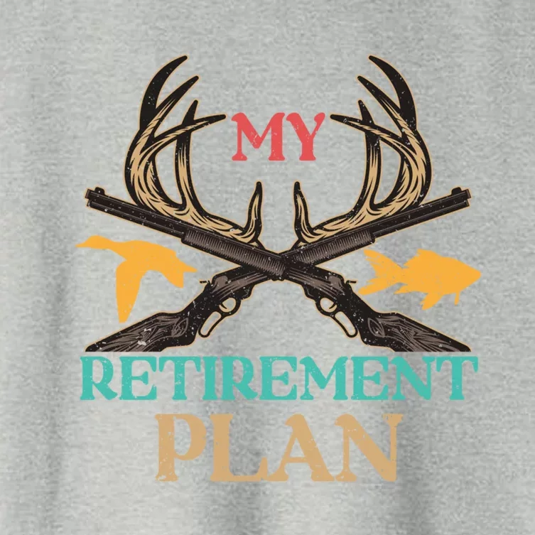 My Retiret Plan Deer Hunting Forest Hunter Gift Women's Crop Top Tee