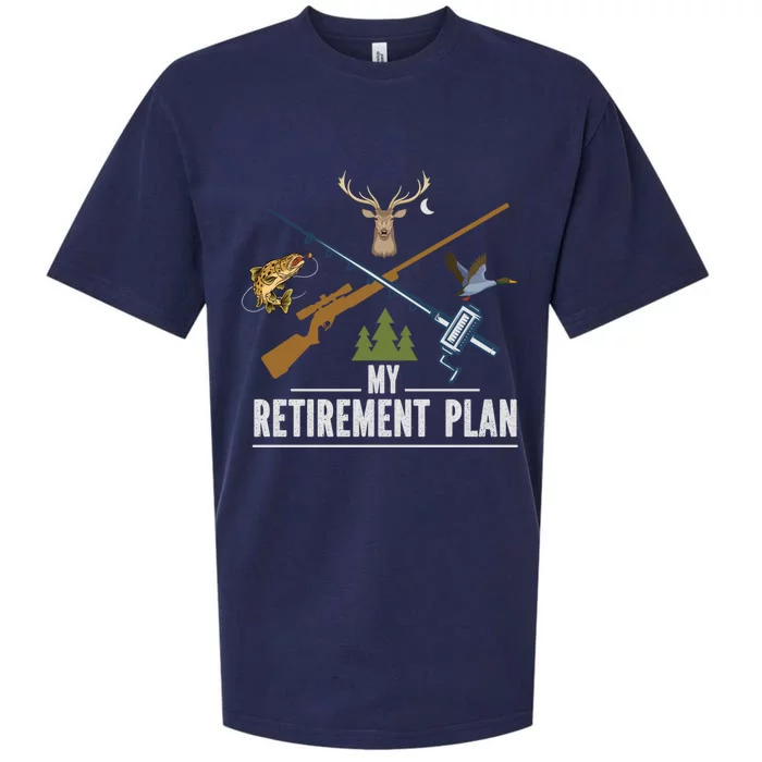 My Retiret Plan Fishing Hunting Gift Sueded Cloud Jersey T-Shirt