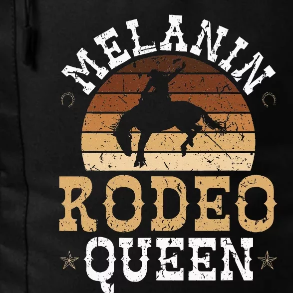 Melanin Rodeo Queen Bronc Riding African American Cowgirl Daily Commute Backpack