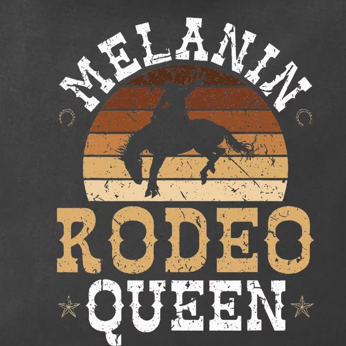 Melanin Rodeo Queen Bronc Riding African American Cowgirl Zip Tote Bag