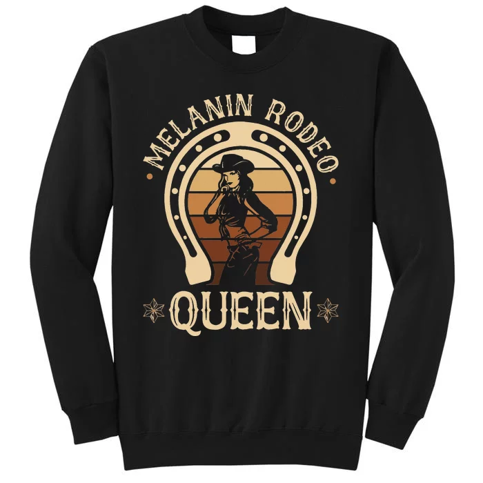 Melanin Rodeo Queen Country African American Cow Tall Sweatshirt