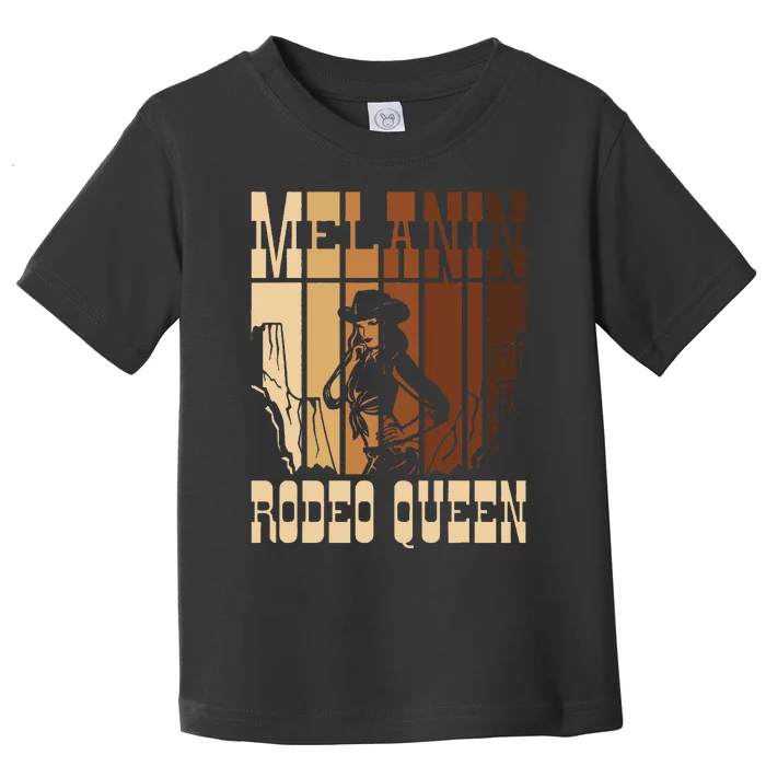 Melanin Rodeo Queen Countrygirl African American Cowgirl Toddler T-Shirt