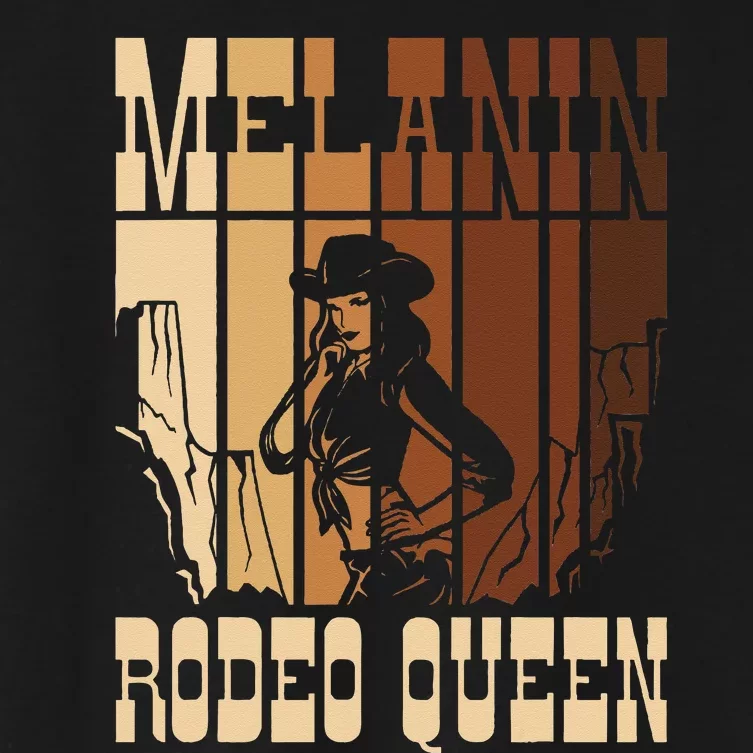 Melanin Rodeo Queen Countrygirl African American Cowgirl Women's Crop Top Tee