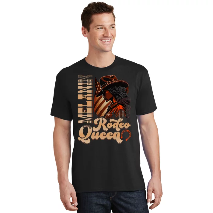 Melanin Rodeo Queen Countrygirl Africanamerican Cowgirl T-Shirt