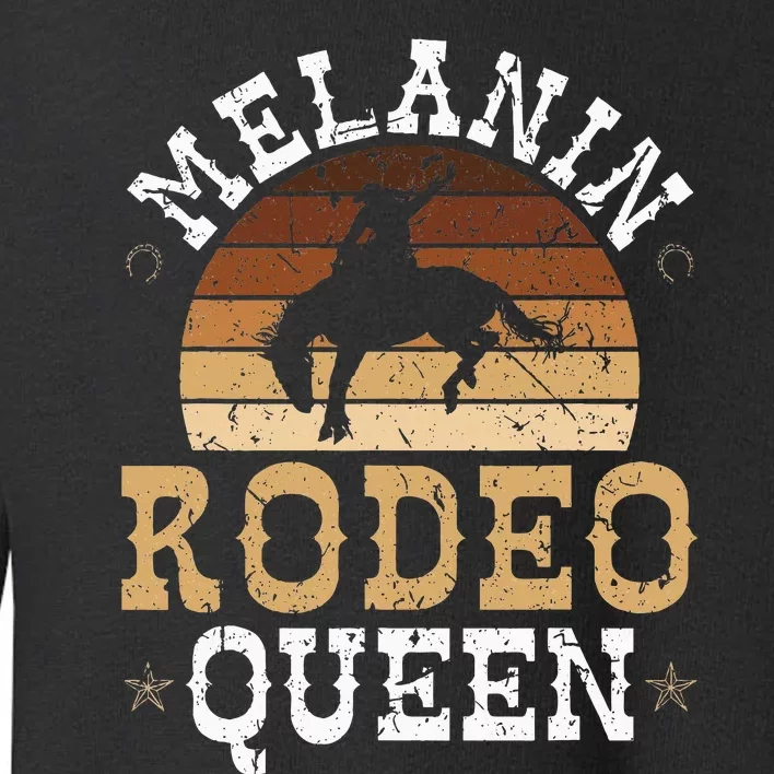 Melanin Rodeo Queen Bronc Riding African American Cowgirl Toddler Sweatshirt