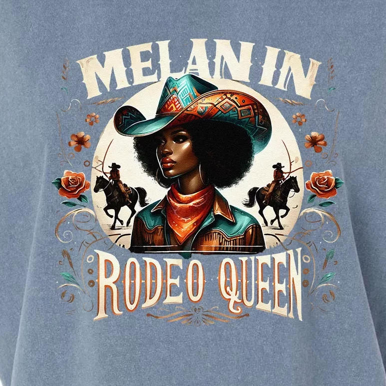 Melanin Rodeo Queen Africanamerican Melanin Cowgirl Garment-Dyed Women's Muscle Tee