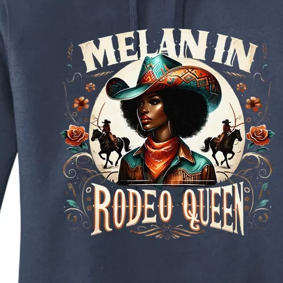 Melanin Rodeo Queen Africanamerican Melanin Cowgirl Women's Pullover Hoodie