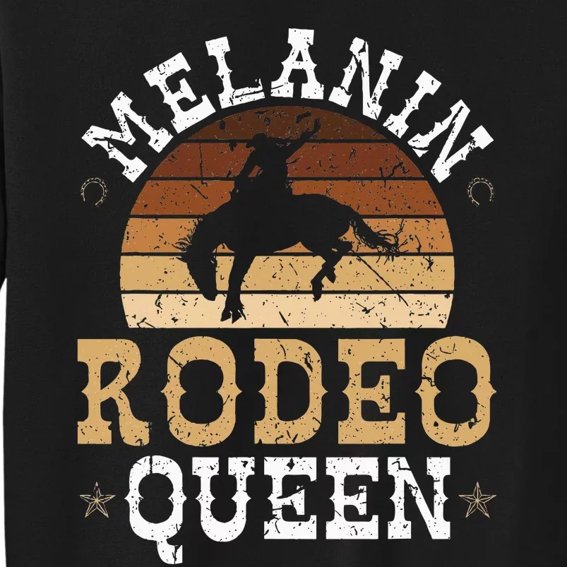 Melanin Rodeo Queen Bronc Riding African American Cowgirl Sweatshirt