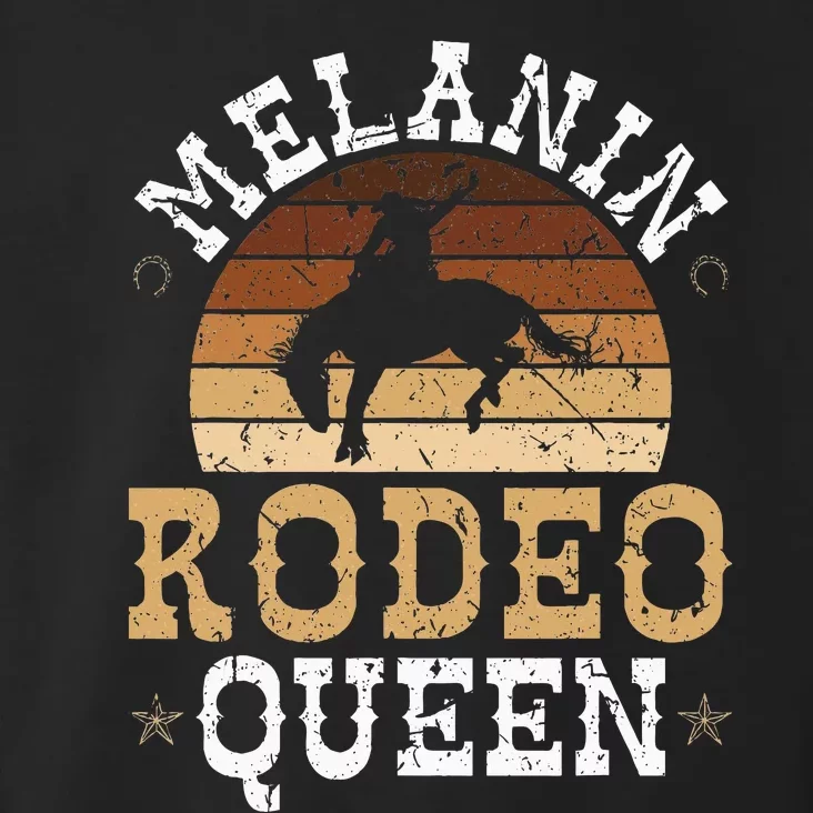 Melanin Rodeo Queen Bronc Riding African American Cowgirl Toddler Hoodie